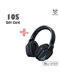 ONIKUMA B60 Bluetooth Headset, Noise Canceling Over-Ear with Mic and LED with 10$ Gift Card