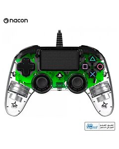 Nacon Wired Illuminated Compact Ps4 Controller Clear - Green