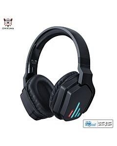 ONIKUMA B60 Bluetooth Headset, Noise Canceling Over-Ear with Mic and LED - Black