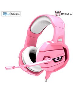 Onikuma K5 Gamer Headset with Mic and Noise Canceling - Pink