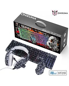 Onikuma 3-in-1 RGB Wired Keyboard Mouse Headset Gaming Combo TZ3002 - Camo Grey